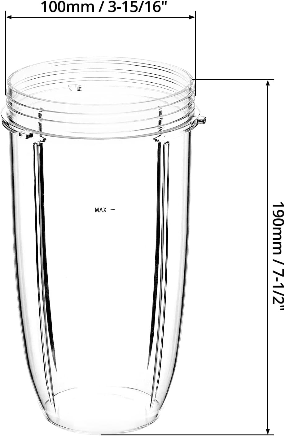 QWORK® 2er-Pack 32OZ Entsafterbecher Ersatzteile Kompatibel mit NutriBullet Elektrischer Mixer 900W