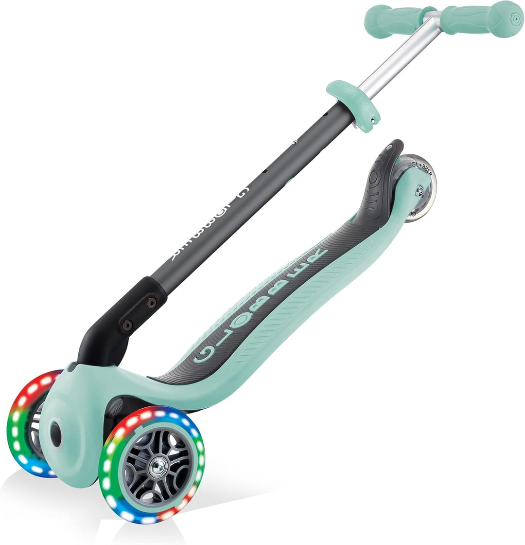 Globber - Primo FOLDABLE LIGHTS - Faltbarer Tretroller mit 3 Rädern für Kinder im Alter von 3 bis 6