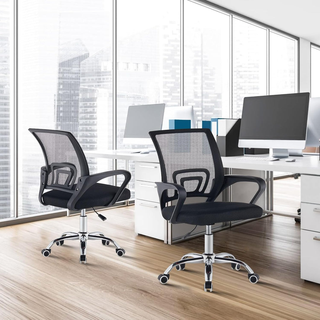 TUKAILAI Bürostuhl Ergonomisch, Schreibtischstuhl aus Netzstoff, Chefsessel mit Lendenwirbelstütze,