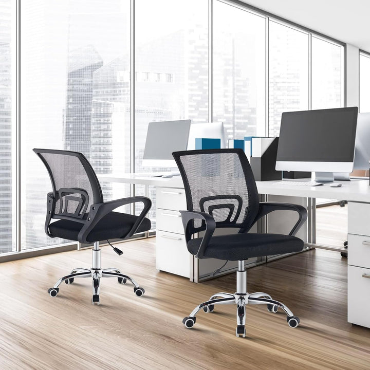 TUKAILAI Bürostuhl Ergonomisch, Schreibtischstuhl aus Netzstoff, Chefsessel mit Lendenwirbelstütze,