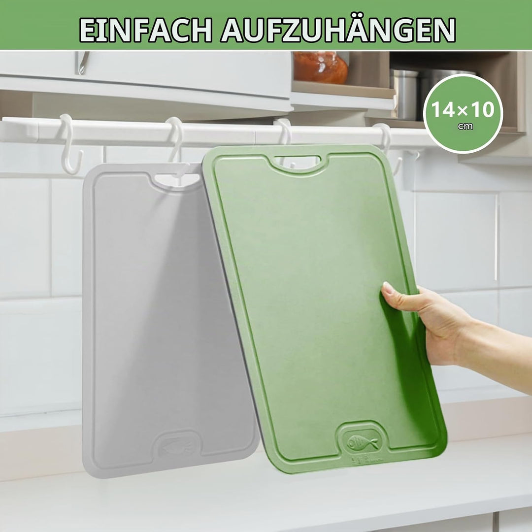 Gintan Flexibles TPU Schneidebrett, BPA-frei, mit Messer- und Saftrille, kratzfeste flexible Schneid