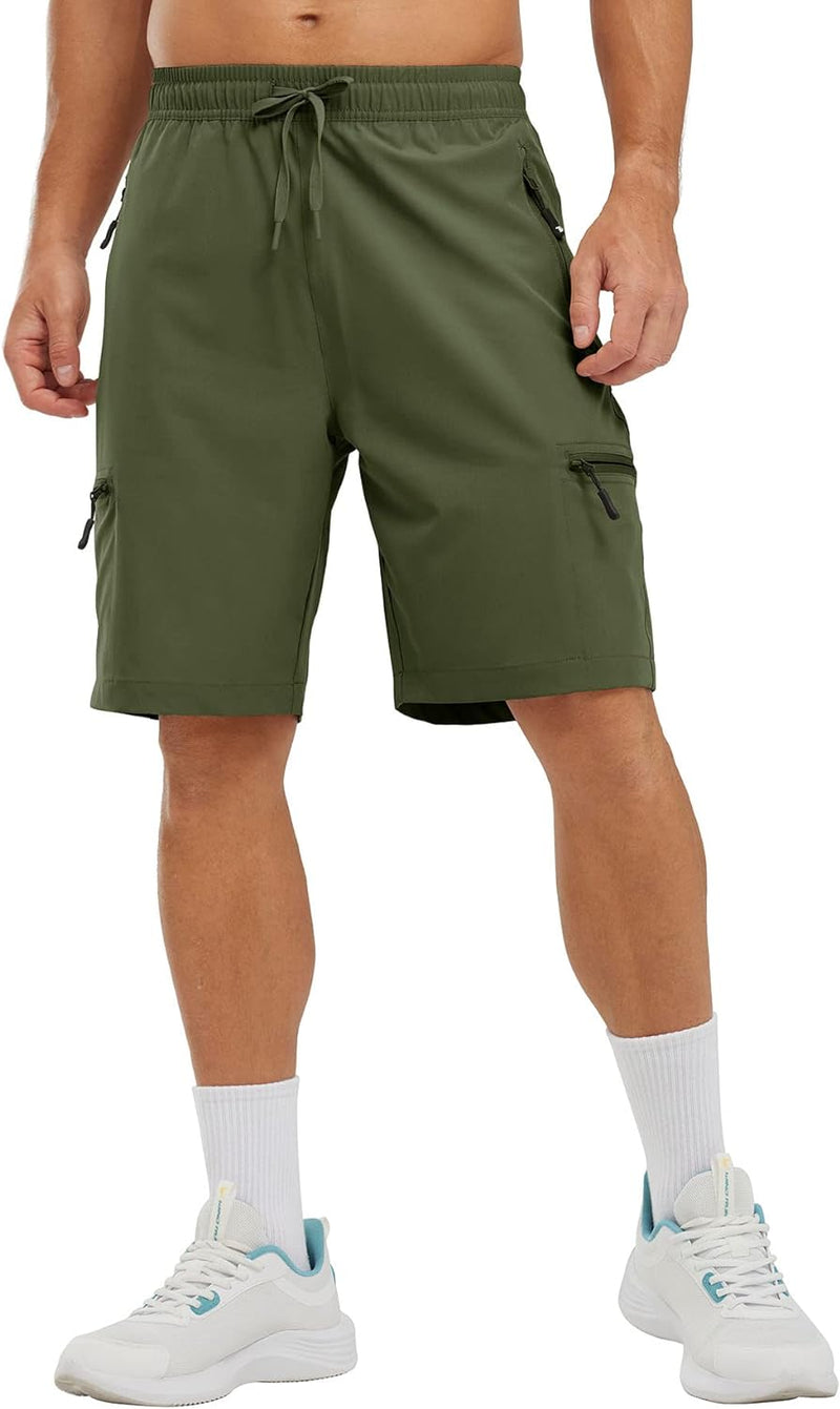 YSENTO Herren Kurze Wanderhose Leichte Sommer Kurze Outdoor Cargohose Schnelltrocknend Kurze Trekkin