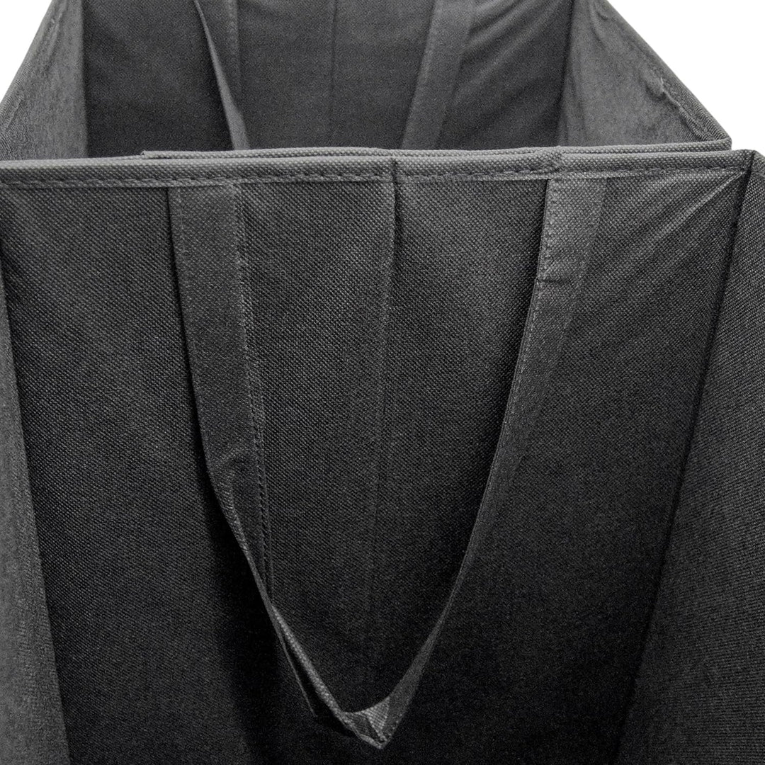Spetebo Mülltrennsystem Tasche schwarz mit Griffen wiederverwendbar - 3 x 38 L - Recycling Müllsamml