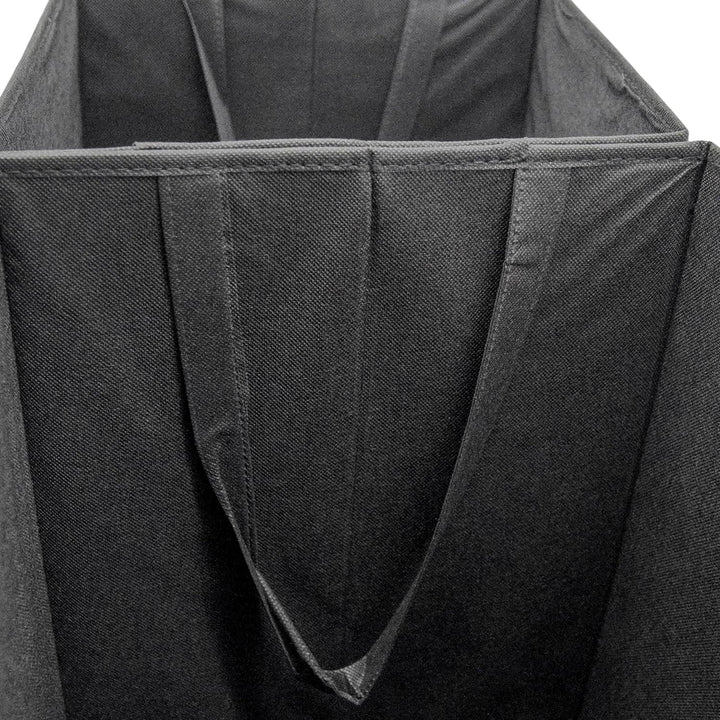 Spetebo Mülltrennsystem Tasche schwarz mit Griffen wiederverwendbar - 3 x 38 L - Recycling Müllsamml