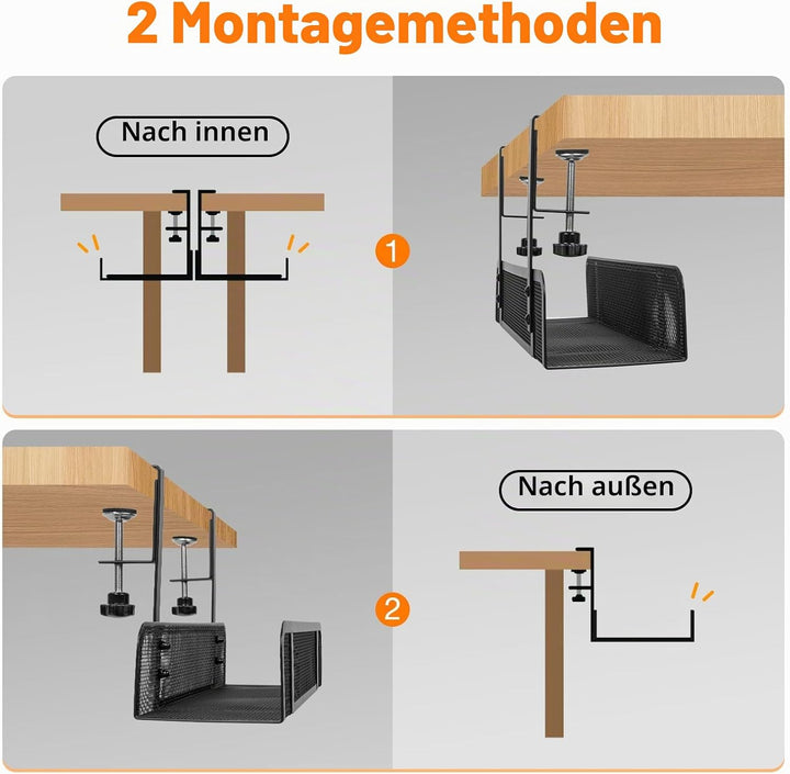 Kabelkanal Schreibtisch 2er Set, Kabelmanagement Schreibtisch Kabelhalter Kabel Organizer Ohne Bohre