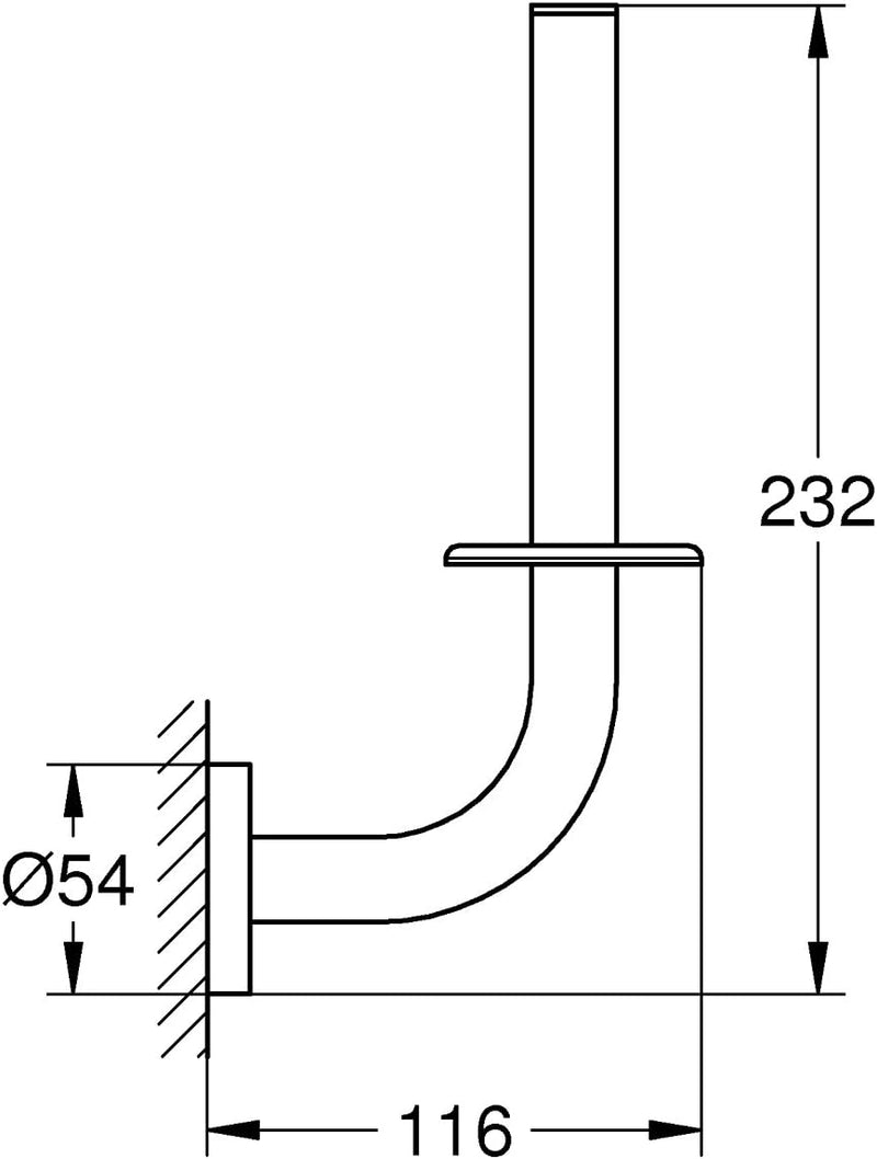 Grohe Essentials Reservepapierhalter, supersteel, 1 Stück, 40385DC1