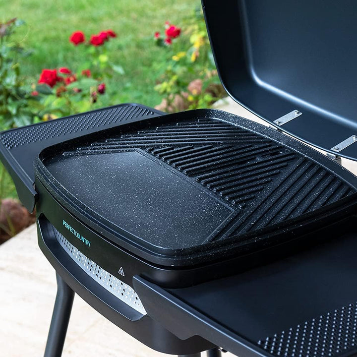 Cecotec Elektrischer Grill Perfect Country 2000 EasyMove. 2000 W, Mix- und Antihaft-Oberfläche, klap
