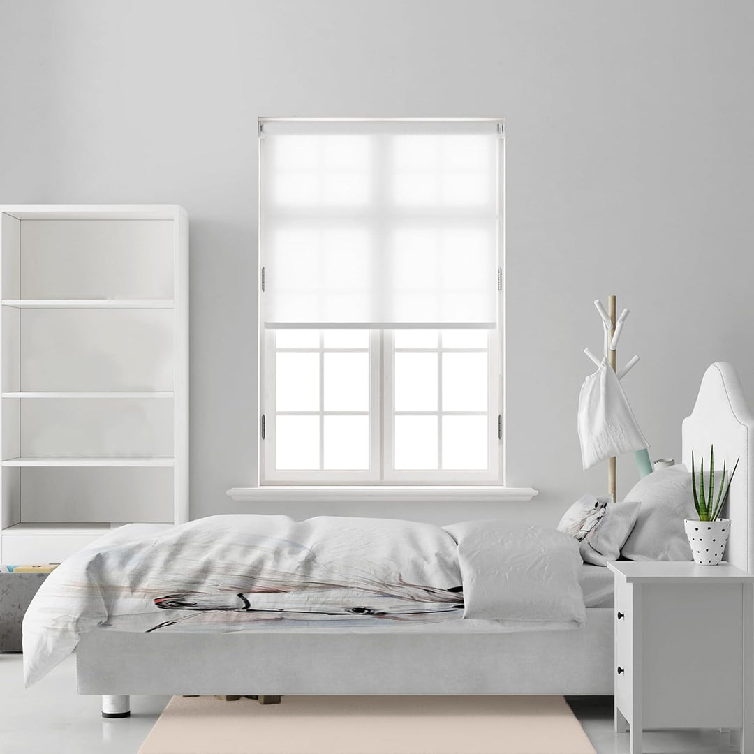 JEFFEL Pferde Bettwäsche Set 135x200 cm, Kinderbettwäsche, Pferde Motiv 3D Tier Motiv, Mikrofaser, S