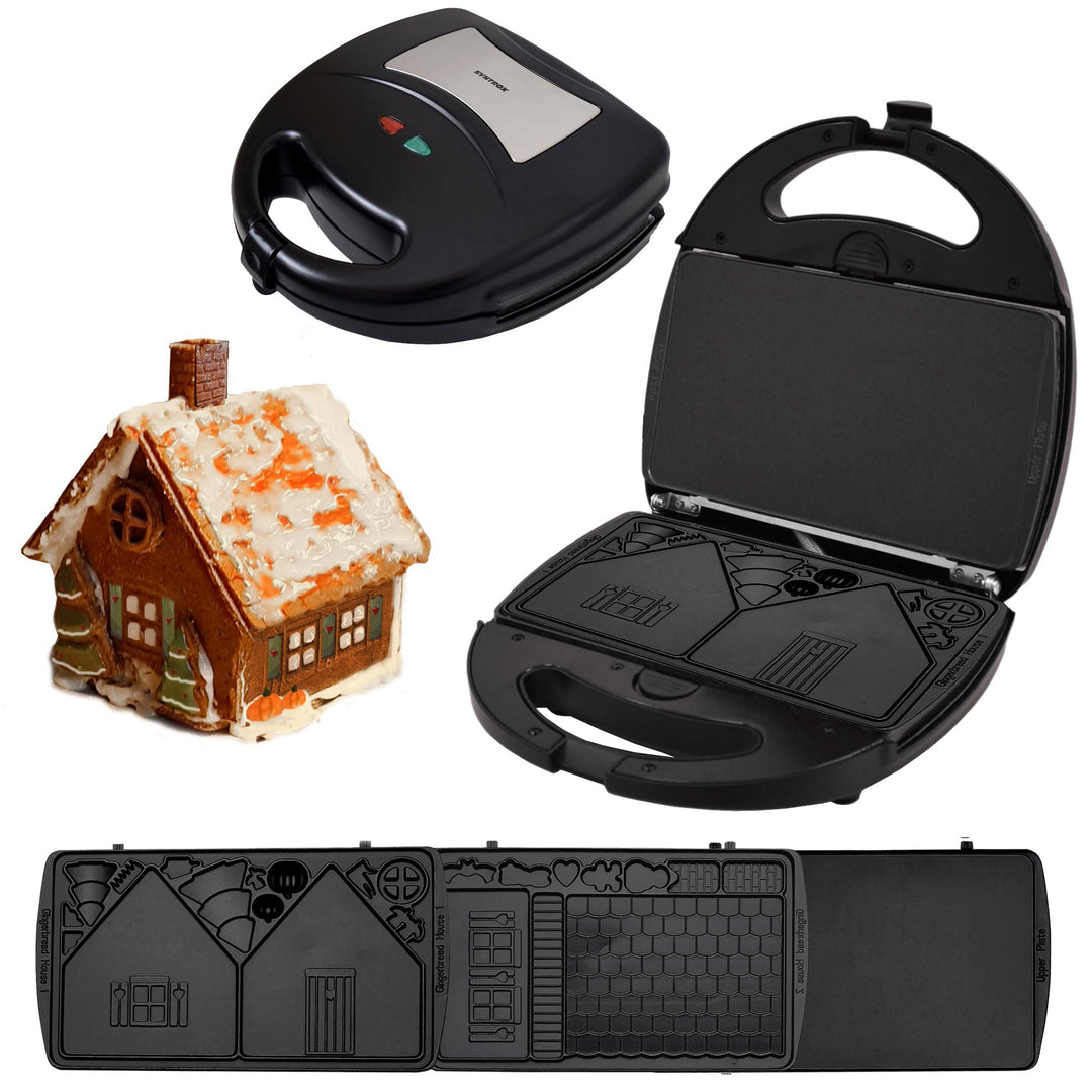 Syntrox Germany Maker Lebkuchenhaus SM-1300W Gingerbread mit herausnehmbaren Backplatten