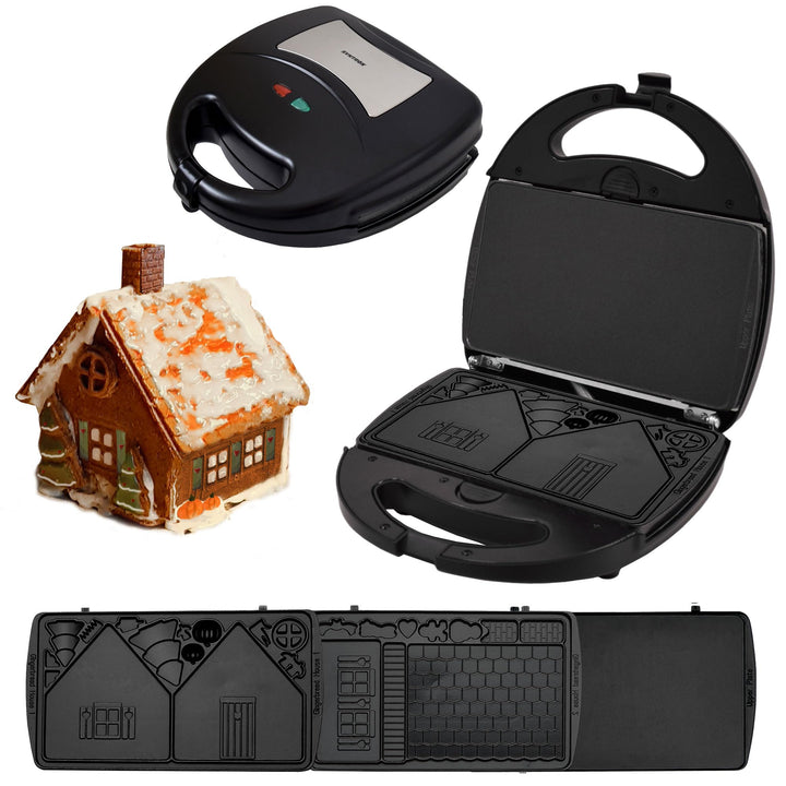Syntrox Germany Maker Lebkuchenhaus SM-1300W Gingerbread mit herausnehmbaren Backplatten