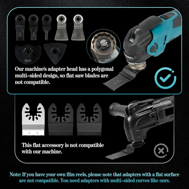 Akku Multifunktionswerkzeug für Makita 18V, Oszillationswerkzeug Akku Bürstenlos Motor Multitool 4°