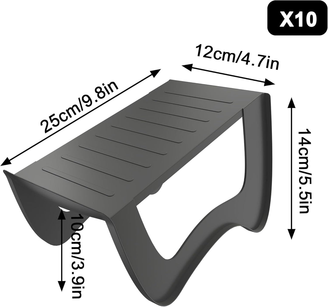 Froadp 10 Stück Schuhregale rutschfest Schuhhalter Platzsparend PP Kunststoff Doppelschicht Schuhsta