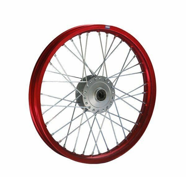 Alu Felge 17 Zoll vorne Rot Eloxiert Geeignet für fast alle Modelle mit 12 mm Achse Dirt Bike, Pit B