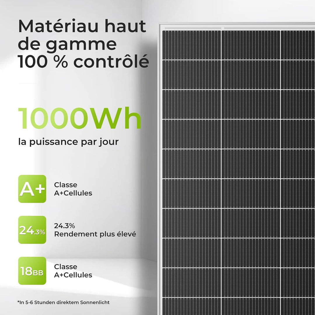 200Watt Solarpanel, N-Type 12 V 200 W Solarmodul,Hocheffiziente Monokristalline PV-Module, IP68-Wass