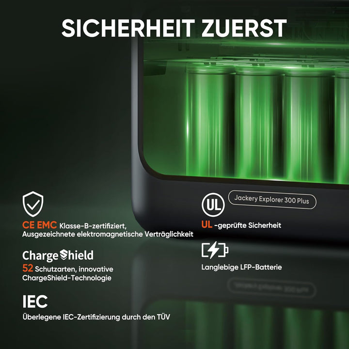 Jackery Solargenerator 300 Plus 40W Mini, 288Wh Tragbares Kraftwerk mit 40W Solarmodul in Buchgrösse