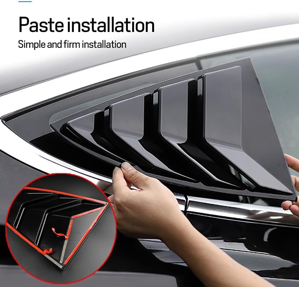 KUNGKIC Lüftungsöffnungen für hintere Seitenfenster, Lüftungsschlitze, für Tesla Modell 3 2017–2024,