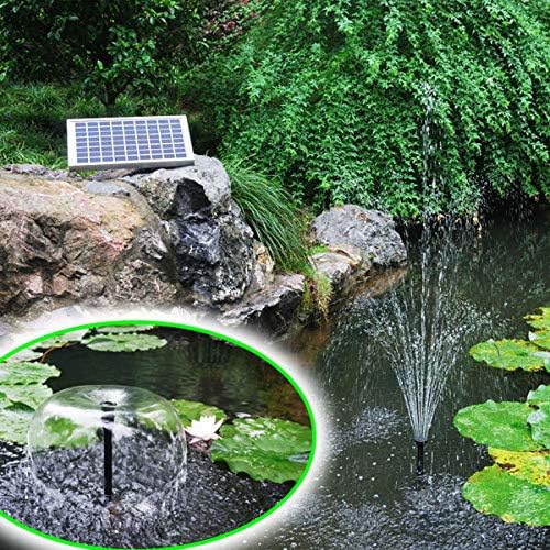 Agora-Tec® Monokristallines Solar Teichpumpen Set AT-10W Hmax.: 600l/h Fontainenhöhe: 1,00m, 10 Watt