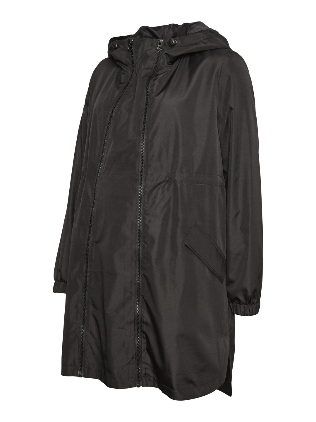 MAMALICIOUS Female Jacke Stehkragen Elastische Bündchen Mantel Schwarz M, Schwarz M