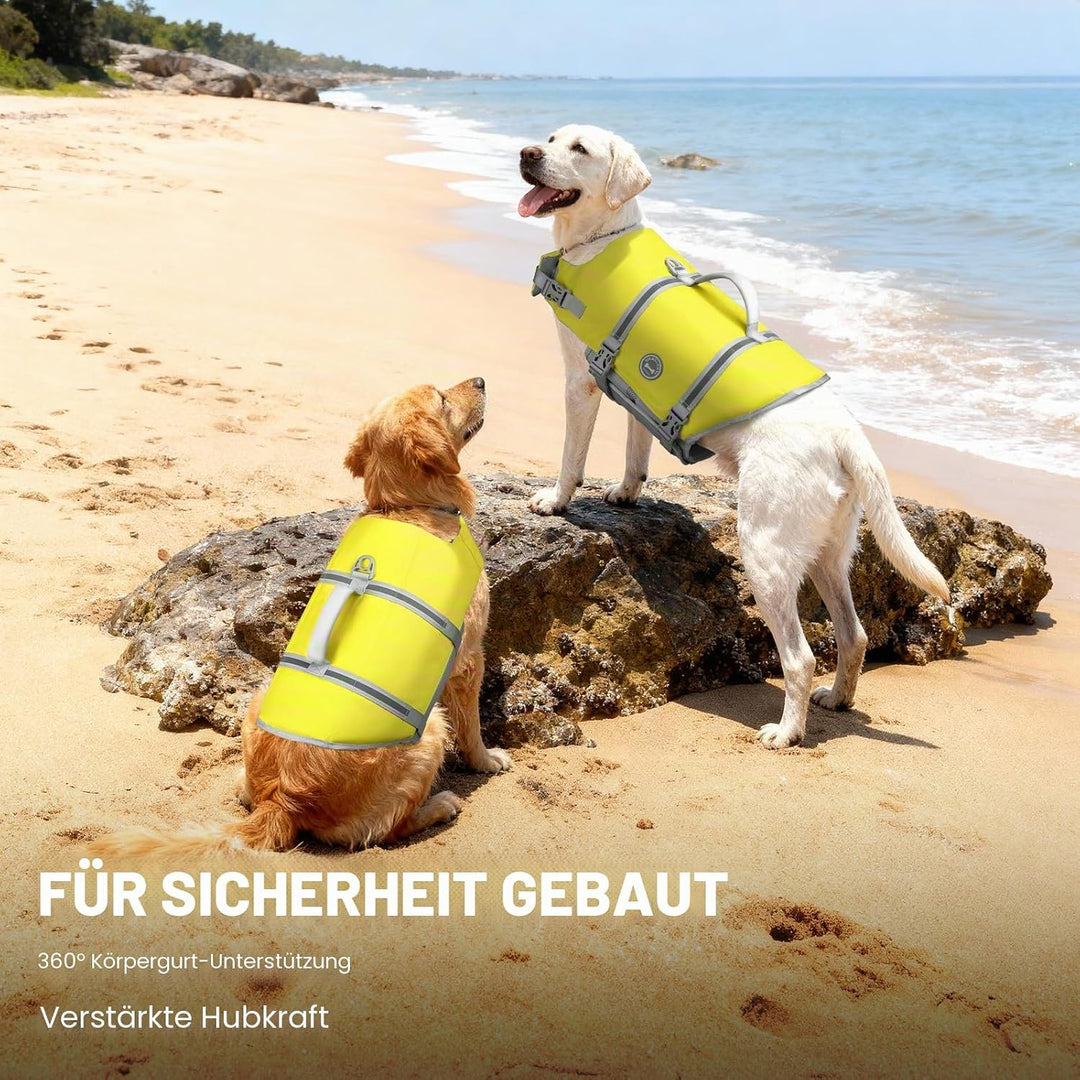 VIVAGLORY Rip Stop Schwimmweste Hund, Hundeschwimmweste, Schwimmhilfe &amp; Auftrieb, Rettungsweste Hund