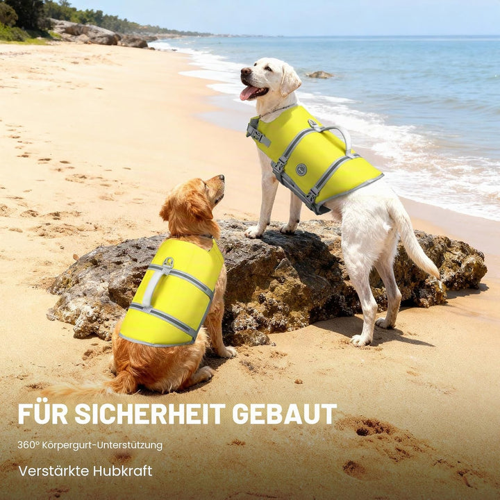 VIVAGLORY Rip Stop Schwimmweste Hund, Hundeschwimmweste, Schwimmhilfe &amp; Auftrieb, Rettungsweste Hund