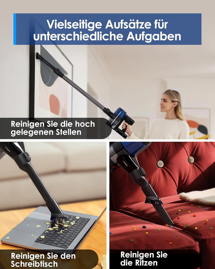 Tineco Pure ONE S30 Akku Staubsauger, 150AW Saugleistung, bis zu 65 Min. Laufzeit, ZeroTangle-Bürste