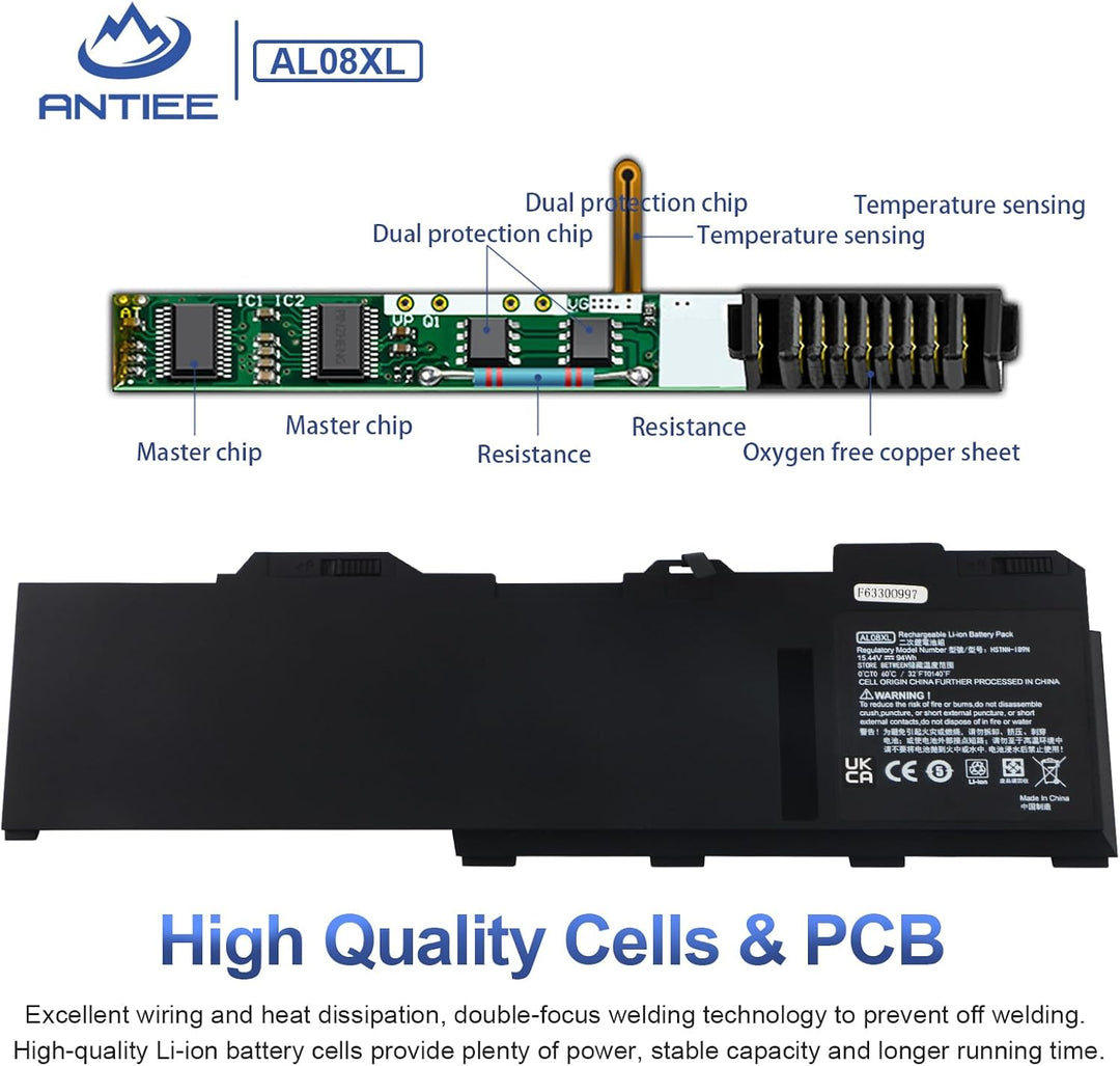 ANTIEE AL08XL AL08094XL HSTNN-IB9N L86212-001 HSTNN-OB1S L86155-AC1 L86155-1C1 Laptop Akku Kompatibe