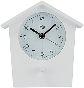 KOOKOO EarlyBird Weiss, Wecker mit Vogelmelodie (Originalaufnahme) oder Dreiklangton, Weiss