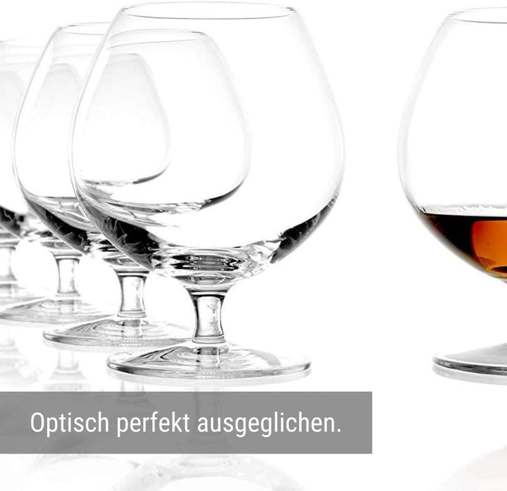 Stölzle Lausitz Cognacschwenker I 585 ml I 6er Set Cognac Gläser I spülmaschinenfest I edles bleifre