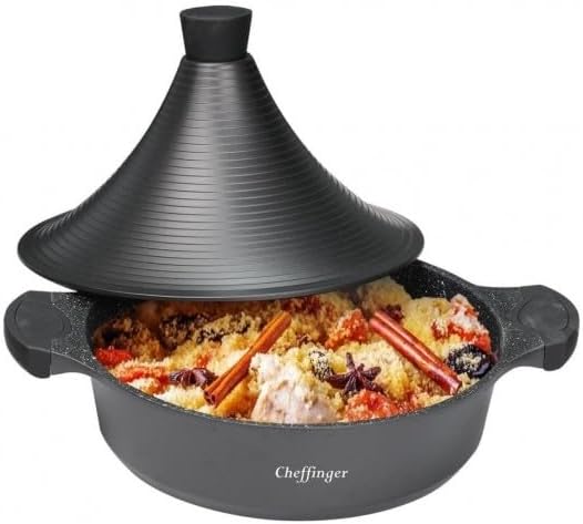 Rungassi Tajines Tagine Topf Schmortopf Dampfgarer Ø 32 cm CF-TAJ32 Schwarz