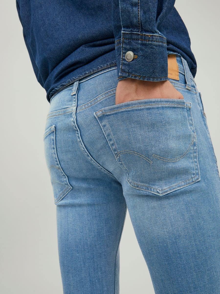 JACK & JONES Herren Jeans JJILIAM JJORIGINAL GE 314 - Skinny Fit - Blue Denim 29W / 30L Blue Denim,