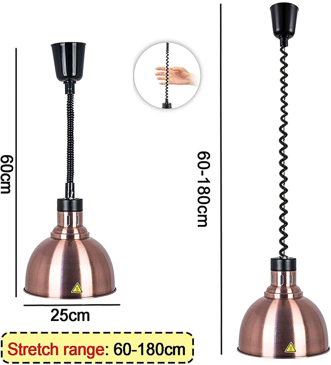 Speisenwärmer Lampe, Lebensmittel WäRmelampe, Platten-wärmerlampe Einziehbare Hängende Wärme Lampe S