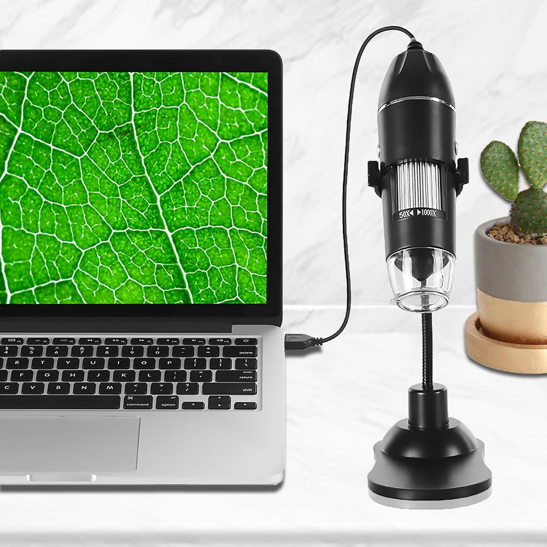 VGE USB Digitalmikroskop, mini mikroskop, HD Mikroskopkamera 1000x Vergrösserung, Plug-and-Play|Komp