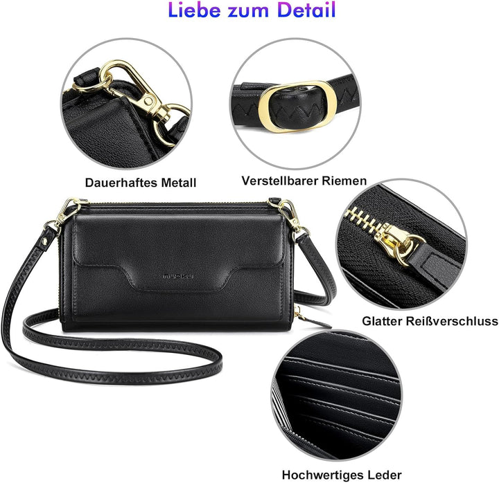 nuoku Crossbody Taschen für Frauen, Handgelenk Brieftaschen für Frauen, Clutch Geldbörsen für Frauen