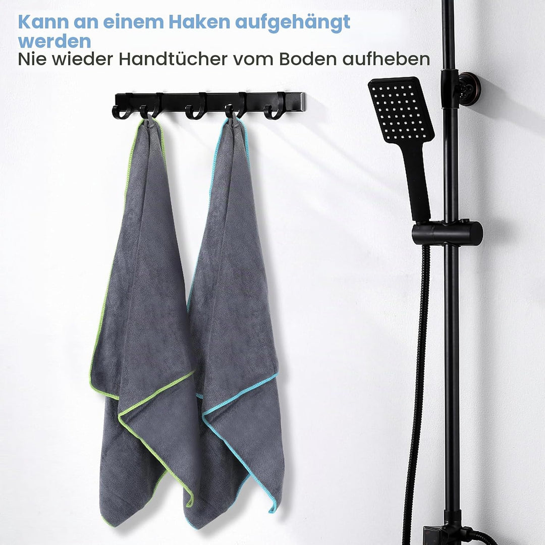 PETTOM 2 Stücke Hundehandtuch Extra Saugfähig, Hunde Handtuch mit Eingrifftaschen, Hundehandtuch Mik