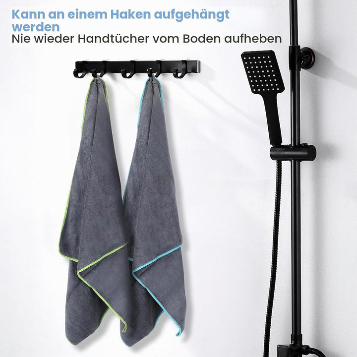 PETTOM 2 Stücke Hundehandtuch Extra Saugfähig, Hunde Handtuch mit Eingrifftaschen, Hundehandtuch Mik