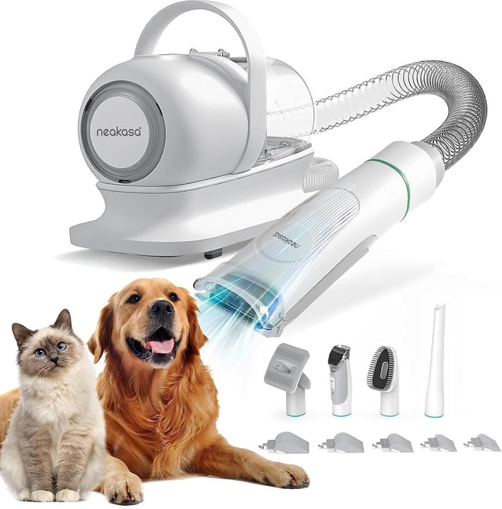 neabot P1 Pro Hundeschermaschine mit Tierhaar Staubsauger, Profi Haustierpflegeset, leise Schermasch