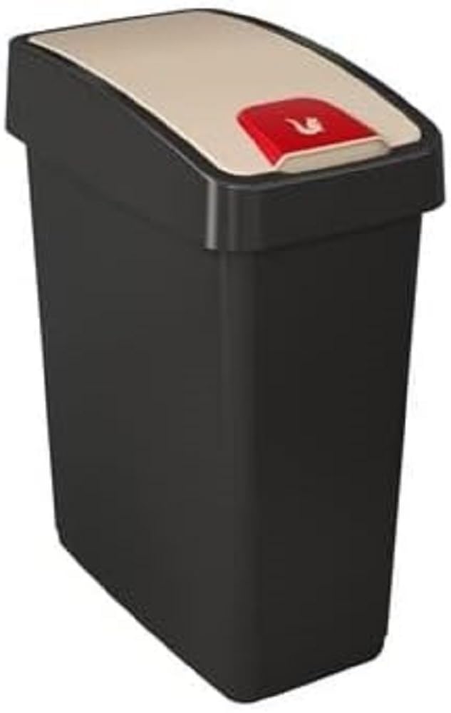 keeeper Premium Abfallbehälter mit Flip-Deckel, Soft Touch, 25 l, Magne, Graphit-Grau Graphit Grau 2