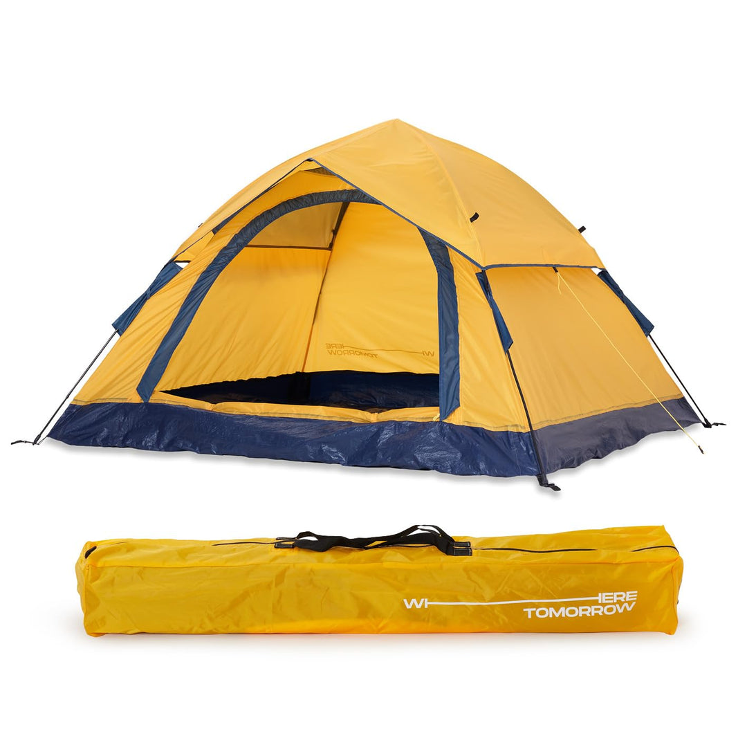Lumaland Camping Zelt | Leichtes Pop Up Wurfzelt | 2-4 Personen Kuppelzelt | Trekking &amp; Festival Igl