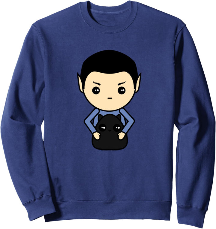 Star Trek: The Original Series Spock With Cat Kawaii Sweatshirt