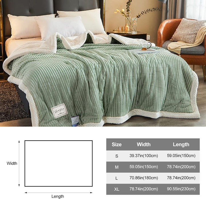 Ergocar Fleecedecke, Kuscheldecke Flauschig Weich und Warme, Sherpa Decke Doppelgesicht Dicke Decke,