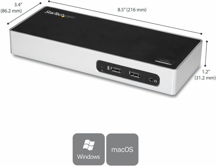 Dual Monitor USB 3.0 Docking Station - Notebook Dockingstation mit HDMI- und DVI/VGA Video - 6 Port