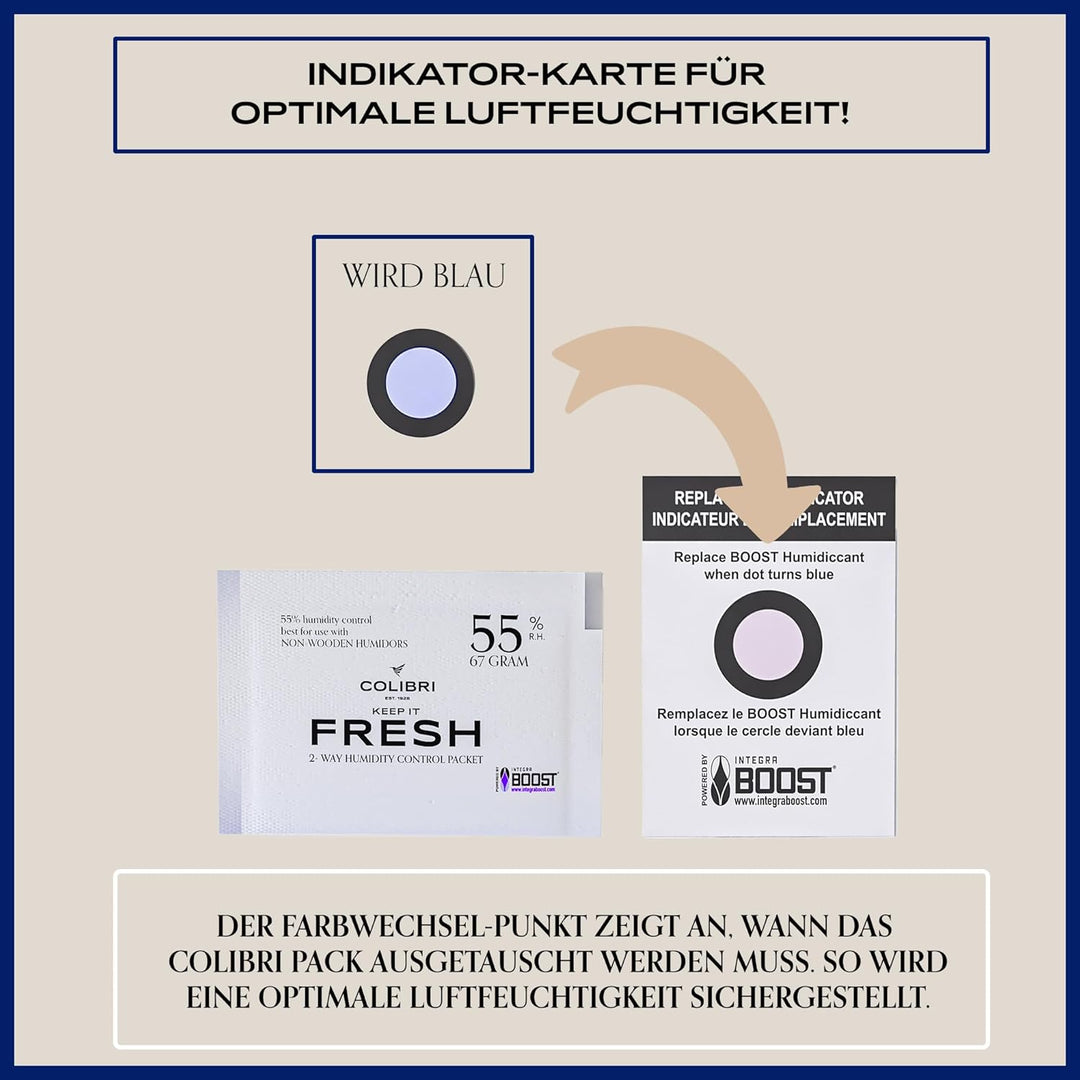 Colibri Fresh 2-Wege-Feuchteausgleich-Pads - 12er Pack à 4g zur Lagerung von Kräutern, Instrumenten
