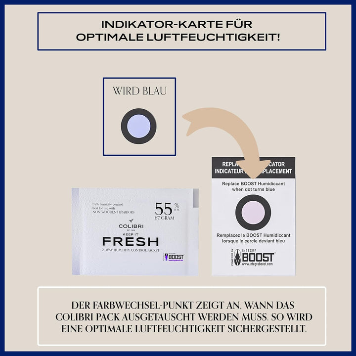 Colibri Fresh 2-Wege-Feuchteausgleich-Pads - 12er Pack à 4g zur Lagerung von Kräutern, Instrumenten