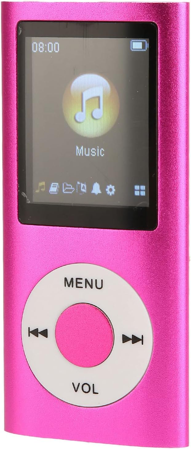 MP3 Player mit Bluetooth, Ultradünner HiFi Sound mit 1,8 Zoll LCD Bildschirm, Tragbarer Digitaler Ve