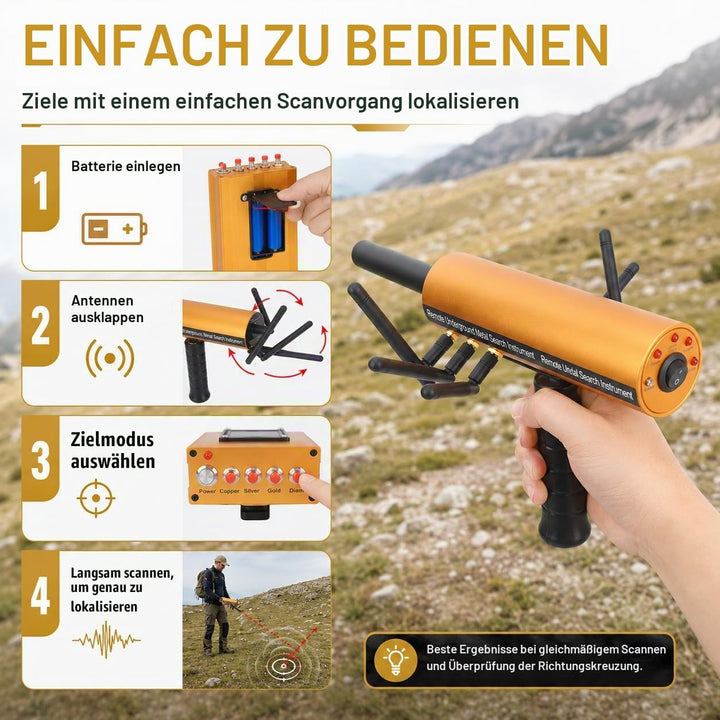 Golddetektor Unterirdisch, Gemahlenen Penetrieren, Ass Metall -Detektor Metall Pinpointer 30m Tiefe