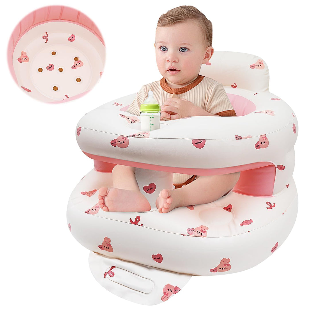 Aufblasbarer Sitz Baby für Babys ab 3-36 Monaten, Faltbarer Aufblasbarer Inflatable Baby Seat mit In