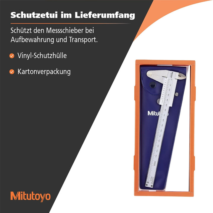 Mitutoyo 530-102 Standard-Nonius Messschieber, 0-150 mm
