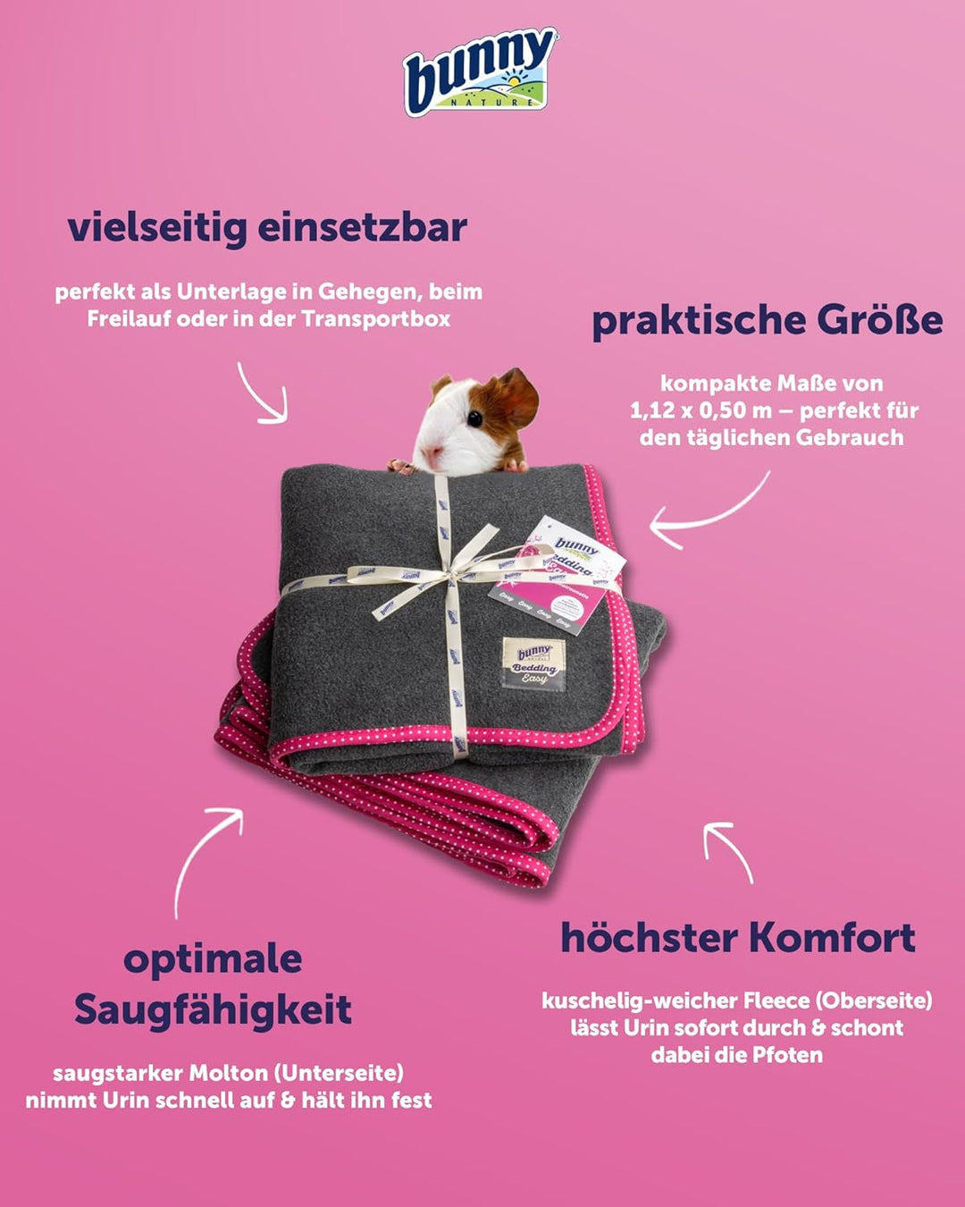 Bunny Nature bunnybedding Easy wurfmatte rosa Pink, Pink