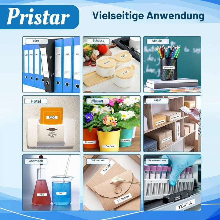 5x Pristar kompatibel mit Brother TZe-231 TZe231 Tze 12mm 0.47 laminierte Schriftband Schwarz auf We