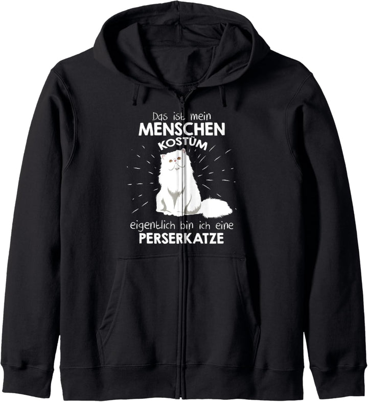 Mein Menschen Kostüm Bin ich eine Perserkatze, Halloween Kapuzenjacke